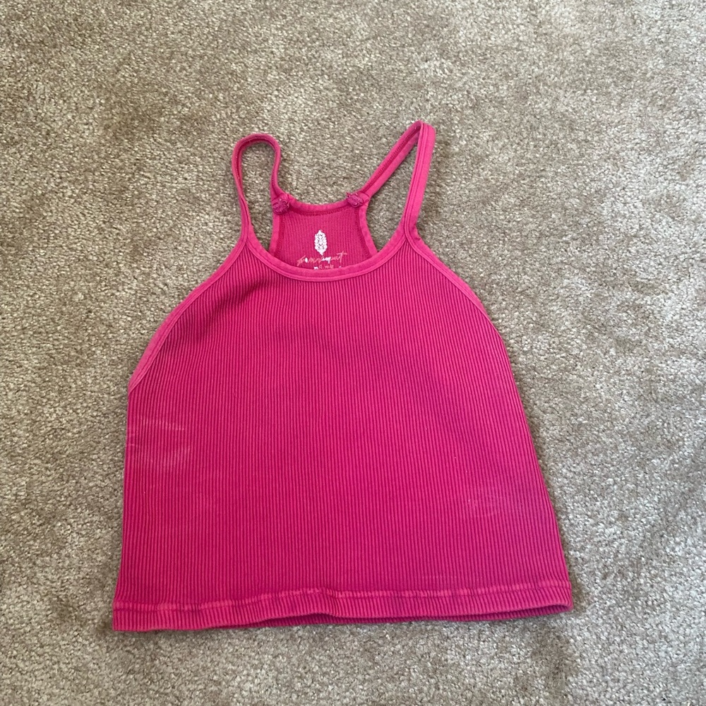 Free People Happiness Runs Hot Pink Crop
